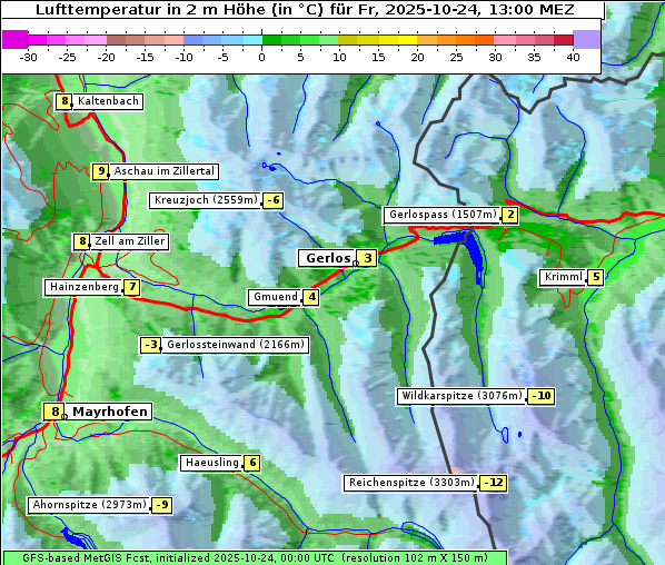 Temperatur, 24. 10. 2025