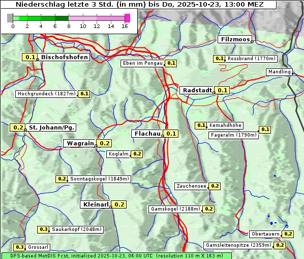 Niederschlag, 23. 10. 2025