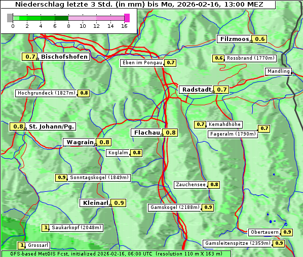 Niederschlag, 16. 2. 2026