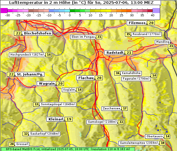 Temperatur, 6. 7. 2025