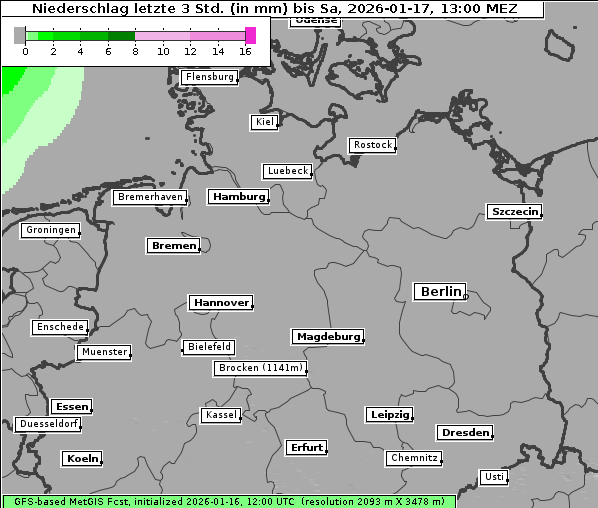 Niederschlag, 17. 1. 2026