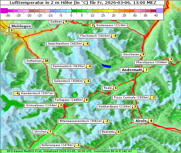 Temperatur, 6. 3. 2026