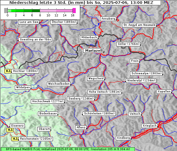 Niederschlag, 6. 7. 2025