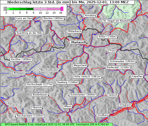Niederschlag, 1. 12. 2025