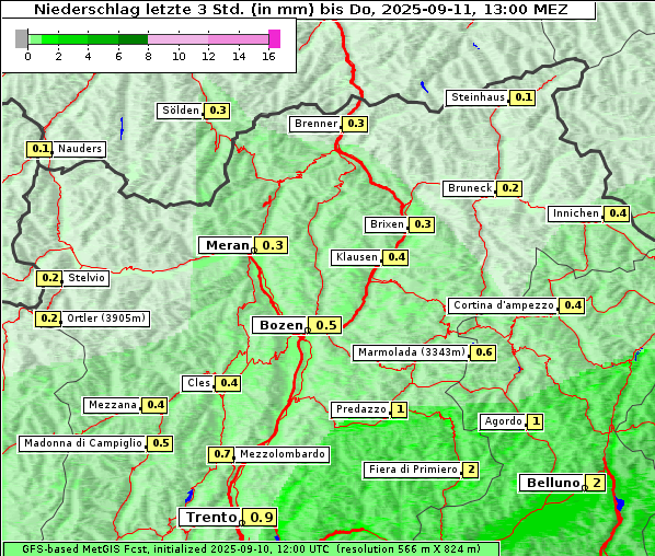 Niederschlag, 11. 9. 2025