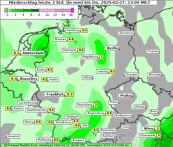 Niederschlag, 27. 2. 2025