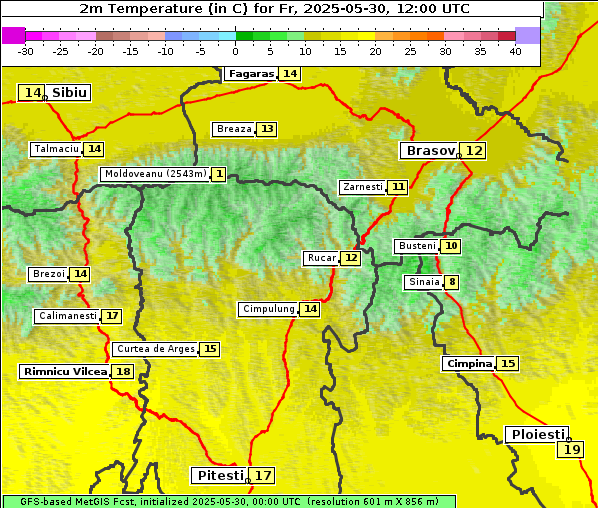 Temperatur, 30. 5. 2025