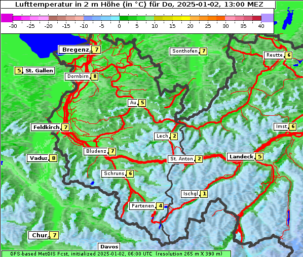 Temperatur, 2. 1. 2025