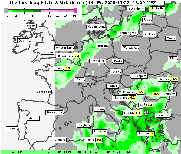 Niederschlag, 28. 11. 2025
