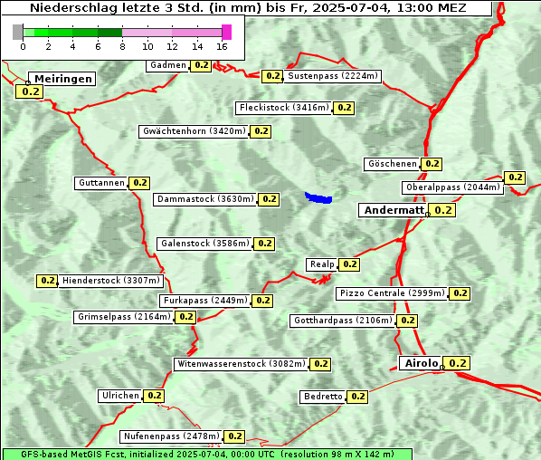 Niederschlag, 4. 7. 2025