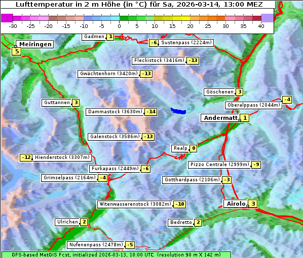 Temperatur, 14. 3. 2026