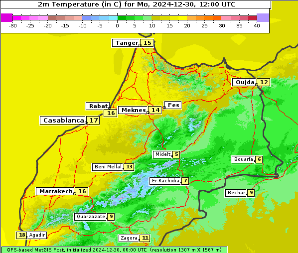 Temperatur, 30. 12. 2024