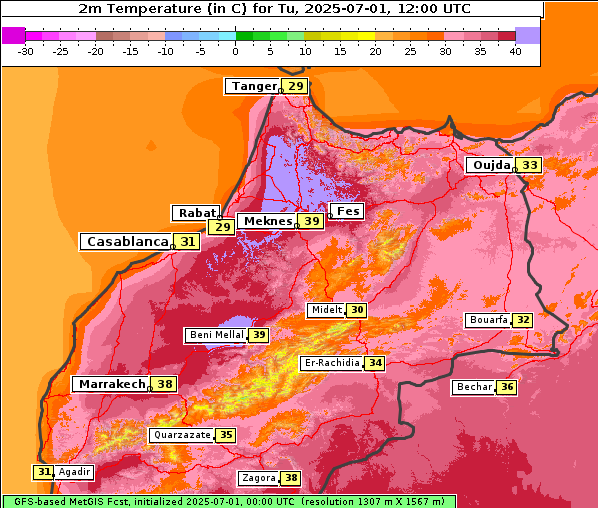 Temperatur, 1. 7. 2025