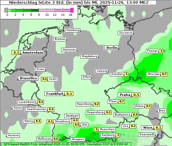 Niederschlag, 26. 11. 2025