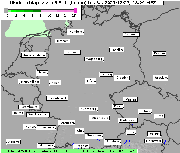 Niederschlag, 27. 12. 2025