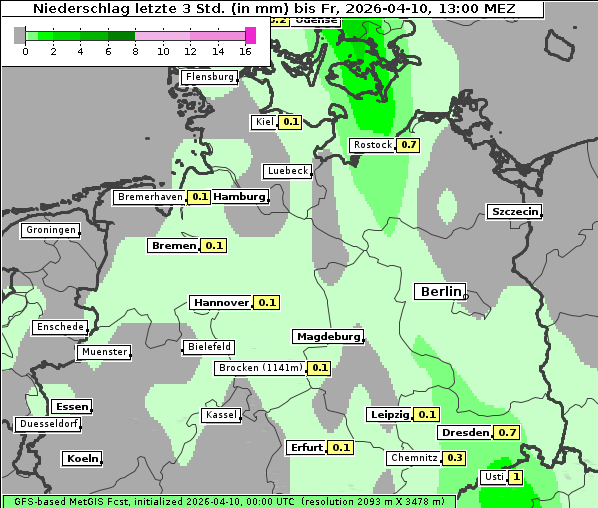 Niederschlag, 10. 4. 2026