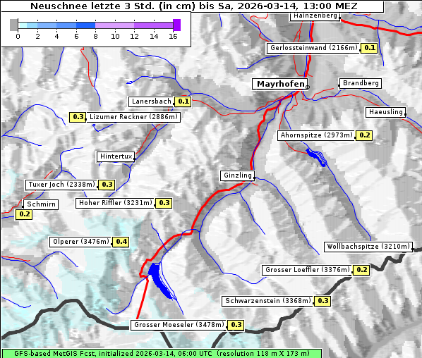 Neuschnee, 14. 3. 2026