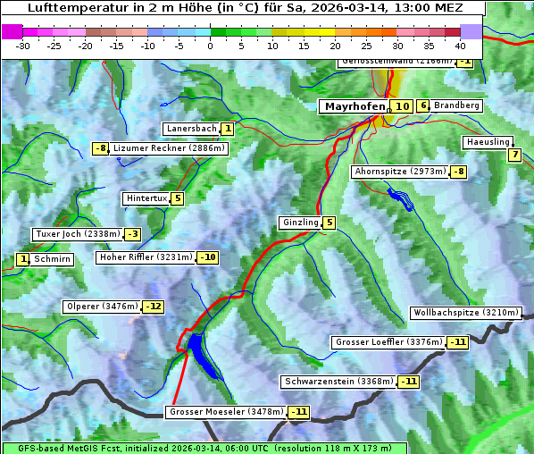 Temperatur, 14. 3. 2026