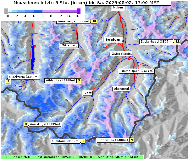 Neuschnee, 2. 8. 2025