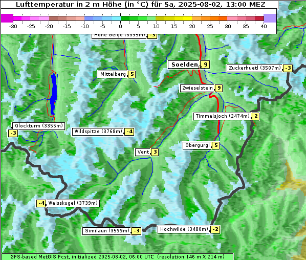 Temperatur, 2. 8. 2025