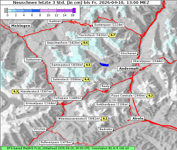 Neuschnee, 10. 4. 2026