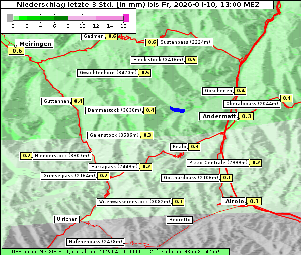 Niederschlag, 10. 4. 2026