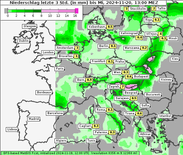 Niederschlag, 20. 11. 2024