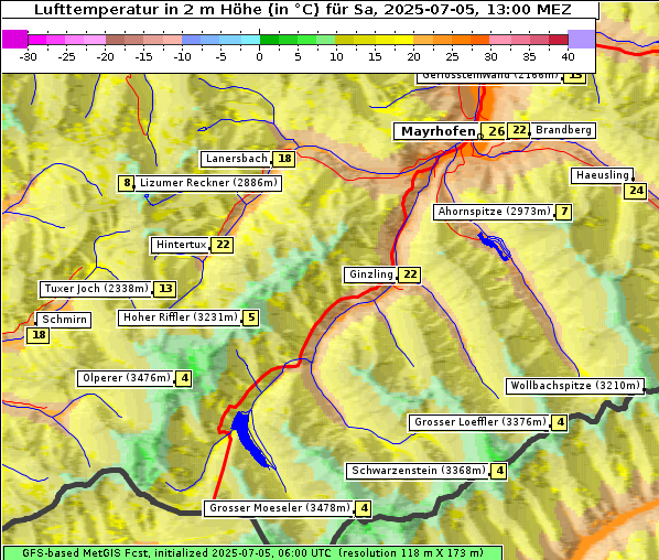 Temperatur, 5. 7. 2025