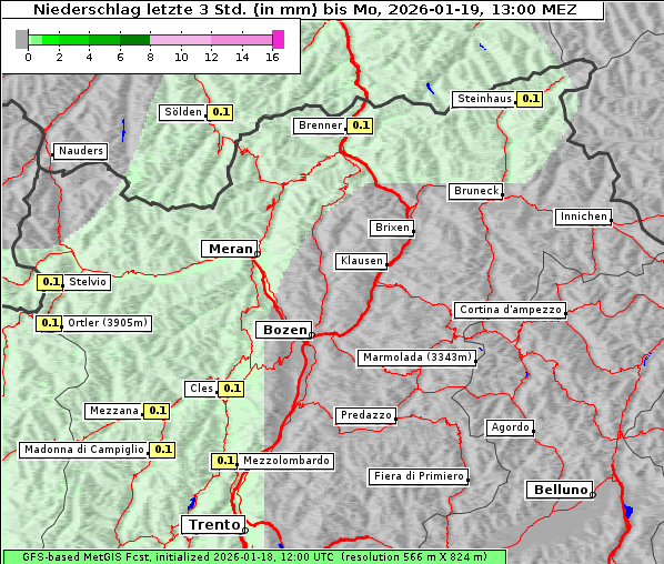 Niederschlag, 19. 1. 2026