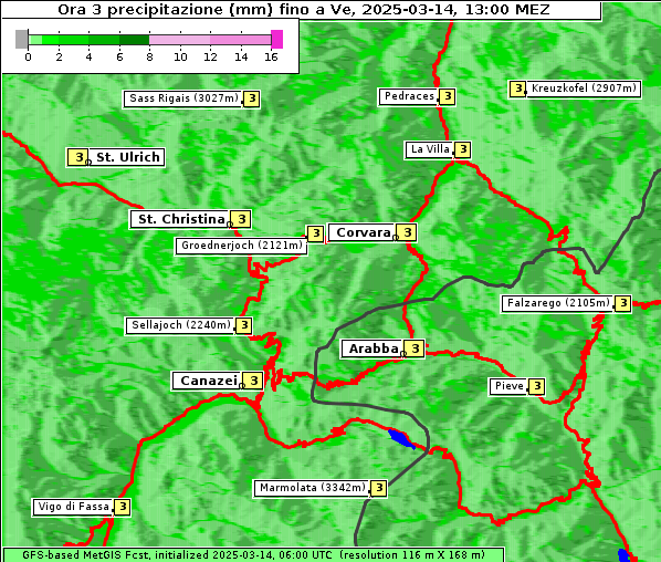 Niederschlag, 14. 3. 2025