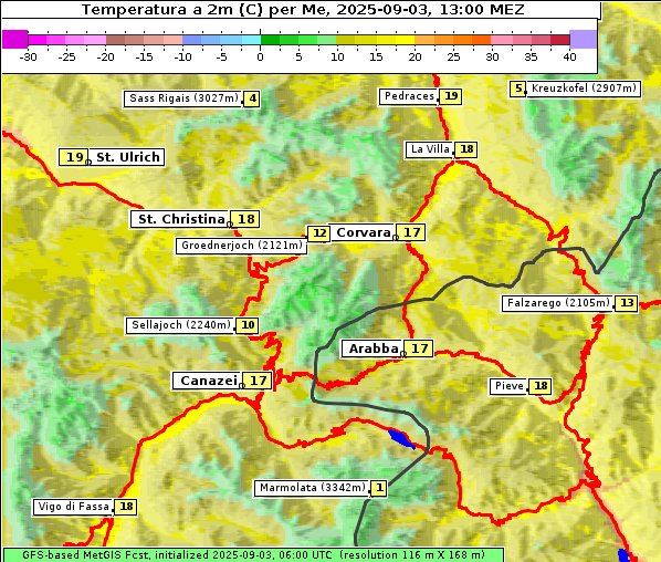 Temperatur, 3. 9. 2025