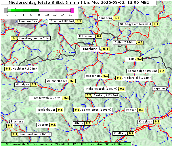 Niederschlag, 2. 3. 2026