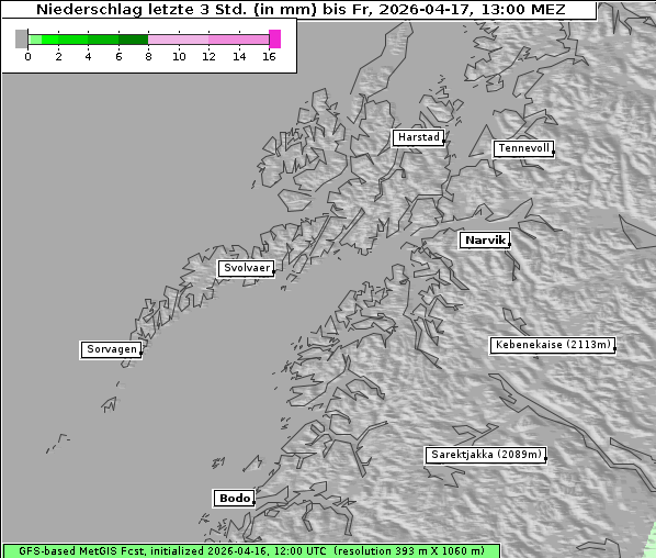 Niederschlag, 17. 4. 2026