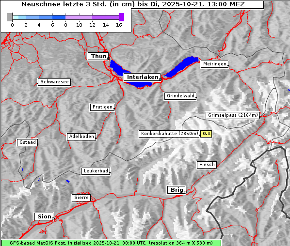Neuschnee, 21. 10. 2025