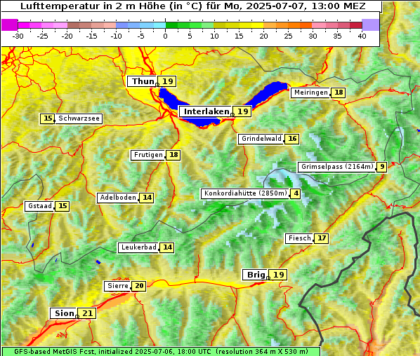 Temperatur, 7. 7. 2025
