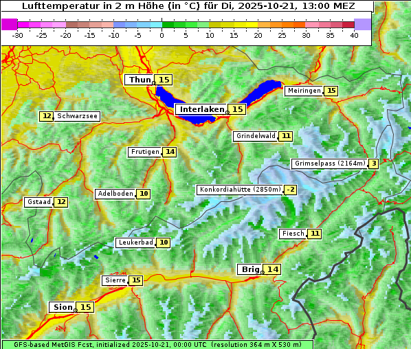 Temperatur, 21. 10. 2025