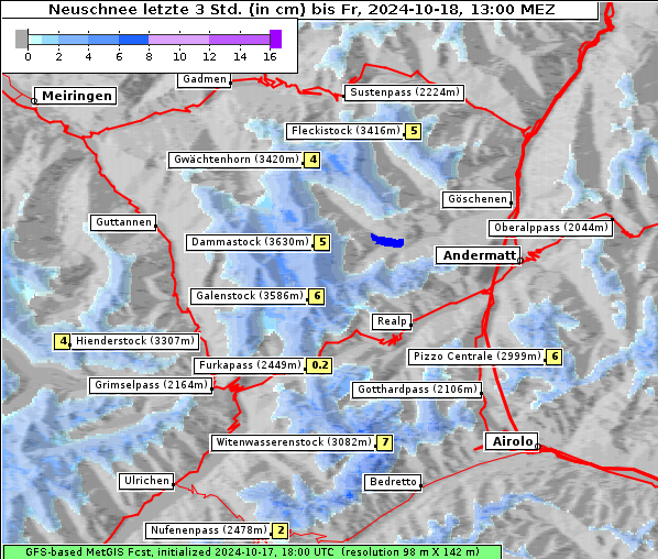 Neuschnee, 18. 10. 2024