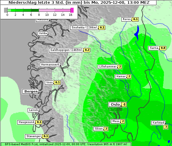 Niederschlag, 8. 12. 2025
