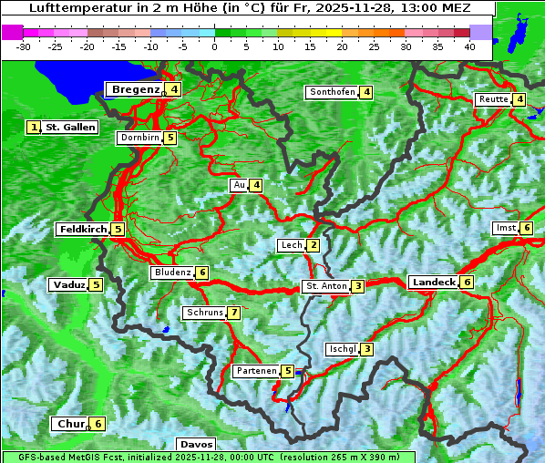 Temperatur, 28. 11. 2025