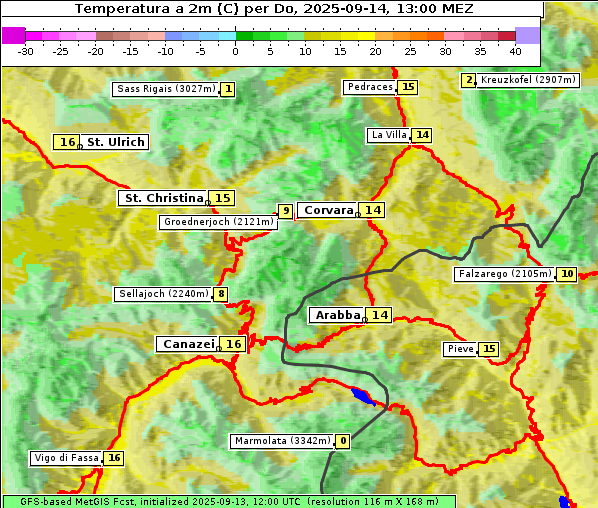 Temperatur, 14. 9. 2025