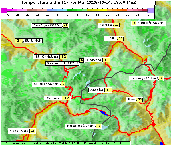 Temperatur, 14. 10. 2025