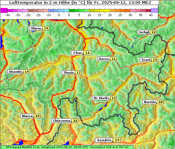 Temperatur, 12. 9. 2025