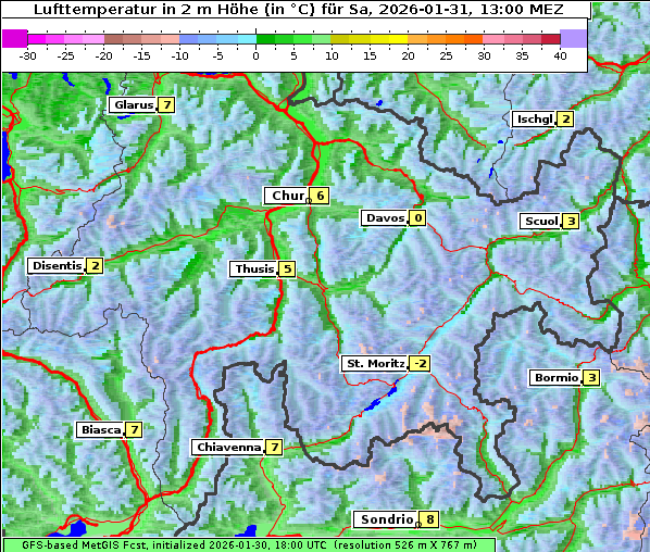 Temperatur, 31. 1. 2026