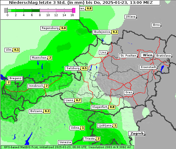 Niederschlag, 23. 1. 2025