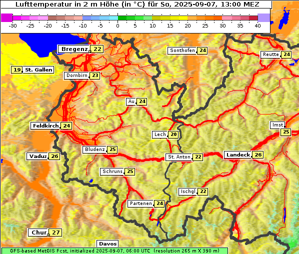 Temperatur, 7. 9. 2025
