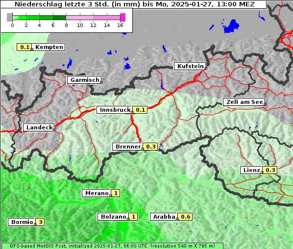 Niederschlag, 27. 1. 2025