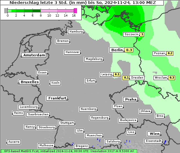 Niederschlag, 24. 11. 2024