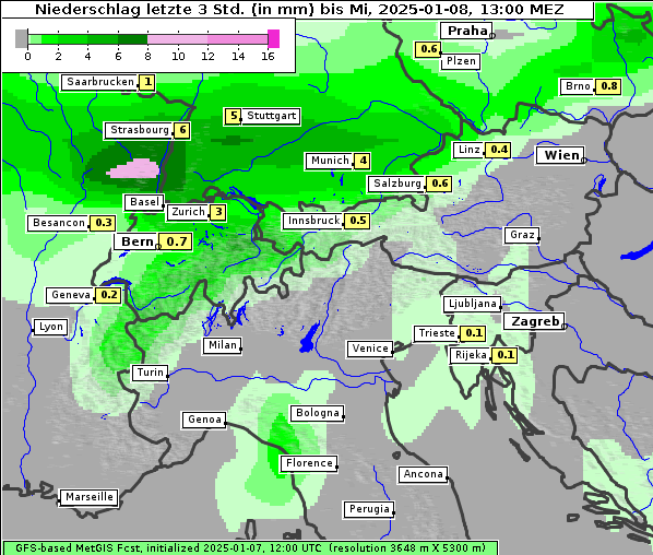 Niederschlag, 8. 1. 2025