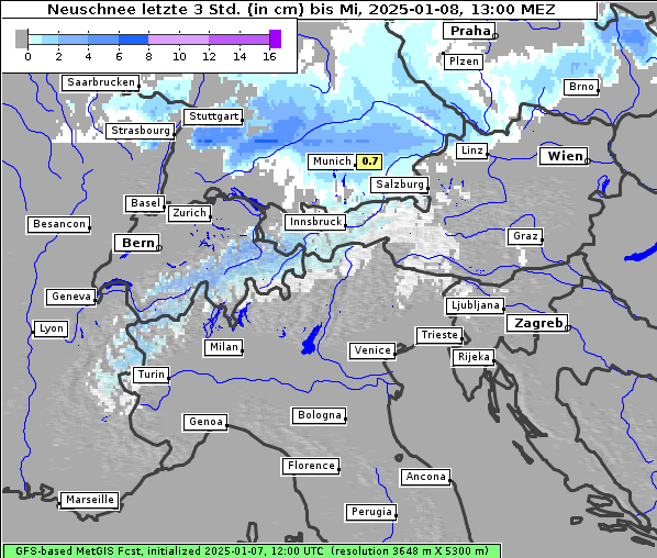 Neuschnee, 8. 1. 2025