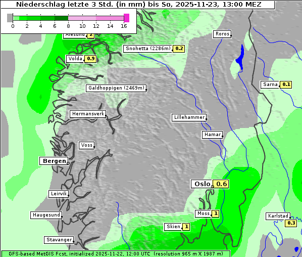 Niederschlag, 23. 11. 2025